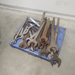 Lot of open-end wrenches (large sizes)